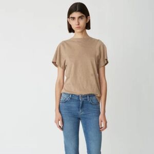 TOTEME LOGO TSHIRT BEIGE ORGANIC COTTON